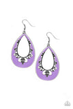 Compliments To The CHIC - Purple Earrings - Paparazzi Accessories