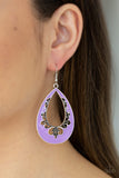 Compliments To The CHIC - Purple Earrings - Paparazzi Accessories
