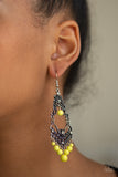 Colorfully Cabaret - Yellow Earrings - Paparazzi Accessories