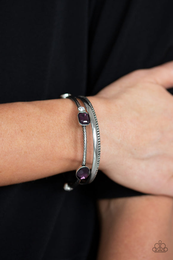 City Slicker Sleek - Purple Bracelet - Paparazzi Accessories