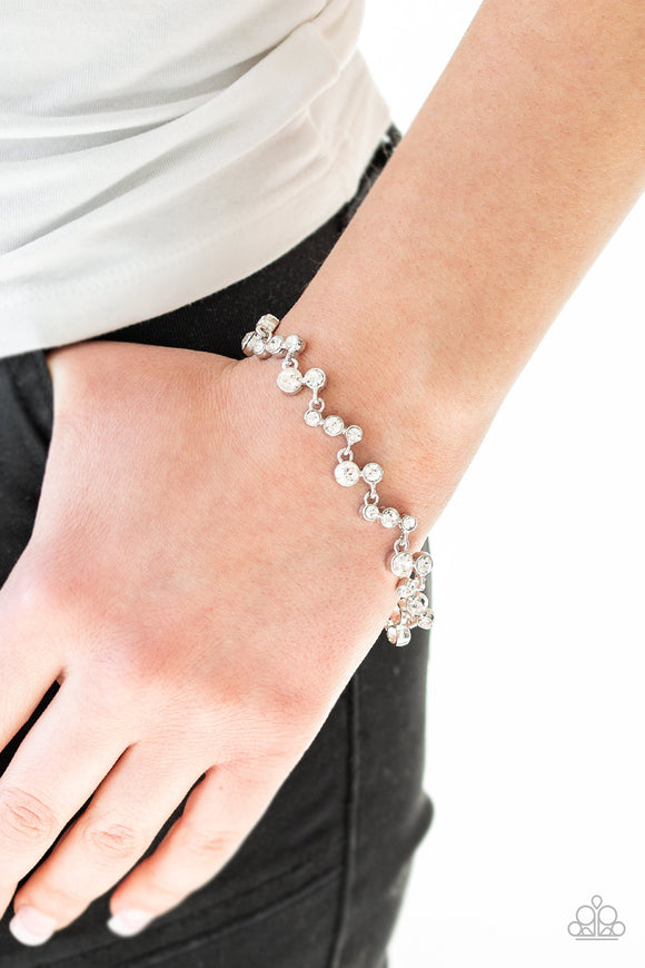 Starlit Stunner - White Bracelet - Paparazzi Accessories
