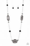 Crystal Charm - Black Necklace - Paparazzi Accessories