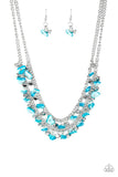Pebble Pioneer - Blue Necklace - Paparazzi Accessories