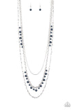 Pearl Pageant - Blue Necklace - Paparazzi Accessories