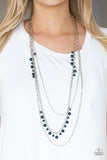 Pearl Pageant - Blue Necklace - Paparazzi Accessories