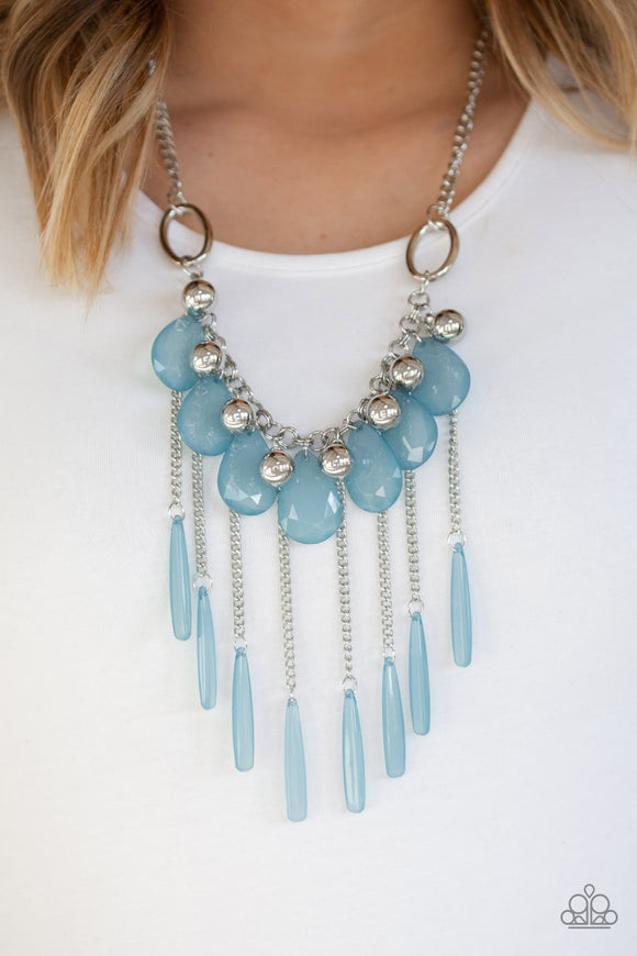 Roaring Riviera - Blue Necklace - Paparazzi Accessories