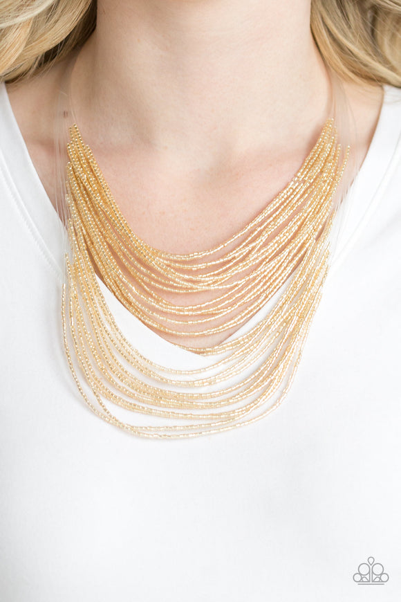 Catwalk Queen - Gold Necklace - Paparazzi Accessorie