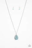 Gleaming Gardens - Blue Necklace - Paparazzi Accessories 