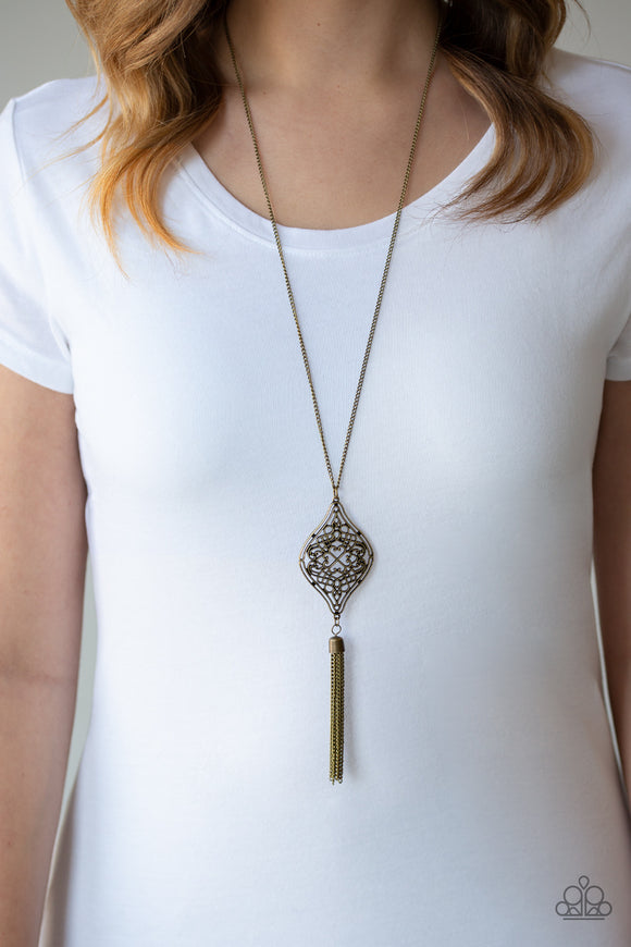 Totally Worth the TASSEL - Brass Necklace - Paparazzi Accessories
