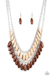 Beaded Boardwalk - Brown Necklace - Paparazzi Accessories