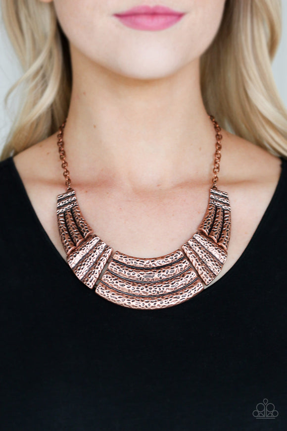 Ready To Pounce - Copper Necklace - Paparazzi Accessories