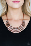 Ready To Pounce - Copper Necklace - Paparazzi Accessories