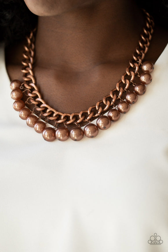 Get Off My Runway - Copper Necklace - Paparazzi Accessories