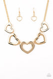 Hearty Hearts - Gold Necklace - Paparazzi Accessorie