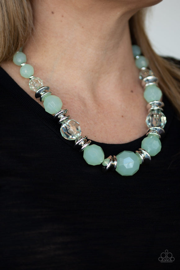 Dine and Dash - Green Necklace - Paparazzi Accessories