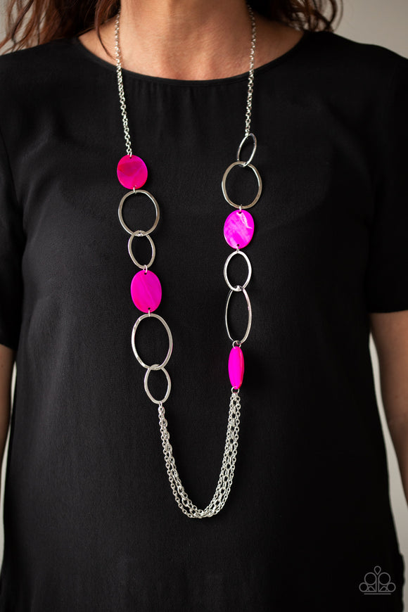 Kaleidoscope Coasts - Pink Necklace - Paparazzi Accessories