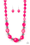Dine and Dash - Pink Necklace - Paparazzi Accessories