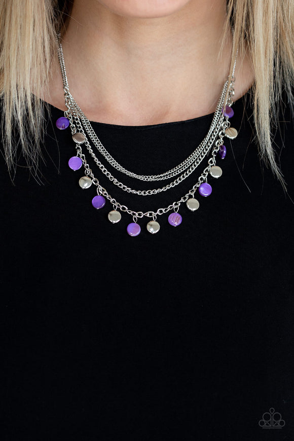 Beach Flavor - Purple Necklace - Paparazzi Accessories