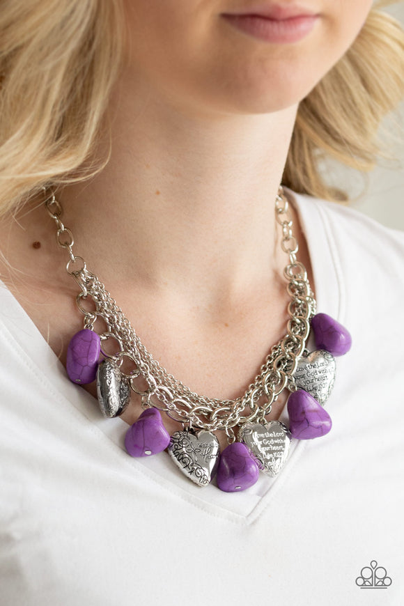 Change Of Heart - Purple Necklace - Paparazzi Accessories