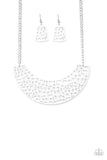 Powerful Prowl - White Necklace - Paparazzi Accessories