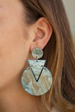 Head Under WATERCOLORS - Blue Earrings - Paparazzi Accessories