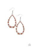 Gala Go-Getter - Brown Earrings - Paparazzi Accessories