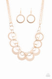 In Full Orbit - Rose Gold Necklace - Paparazzi Accessories