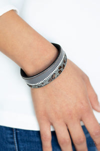 Flirtatiously Feline - Silver Wrap Bracelet - Paparazzi Accessories
