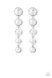 Drippin In Starlight - White Earrings - Paparazzi Accessories