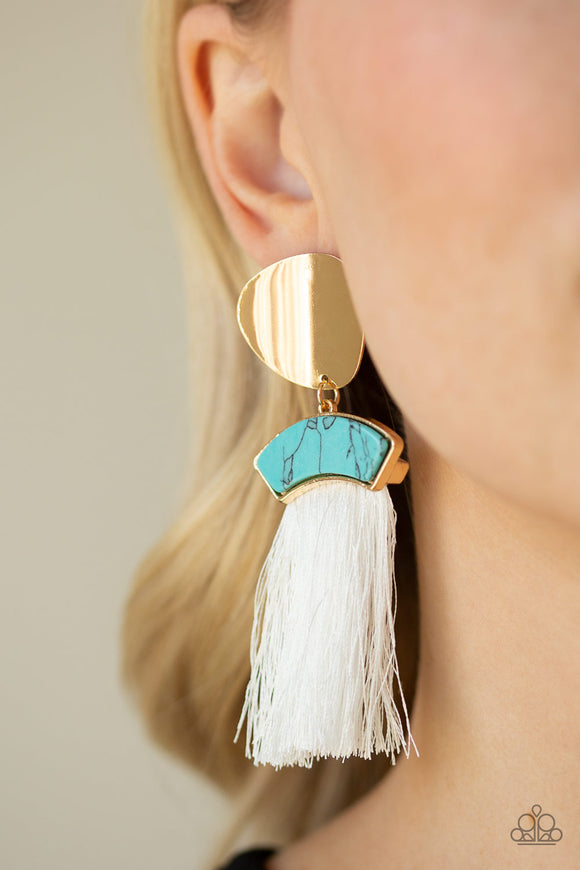 Insta Inca - Blue Earrings - Paparazzi Accessories