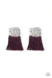 Plume Bloom - Purple Earrings - Paparazzi Accessories