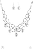 Show-Stopping Shimmer - White Necklace - Paparazzi Accessories