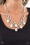 Show-Stopping Shimmer - White Necklace - Paparazzi Accessories
