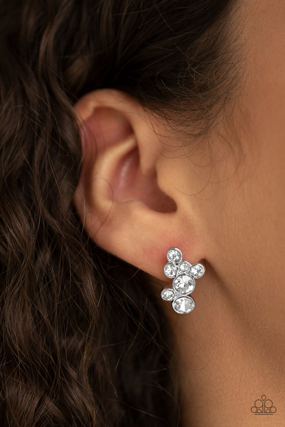 Treasure Treat - White Earrings - Paparazzi Accessories