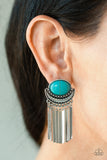 Monsoon Season - Blue Earrings - Paparazzi Accessories