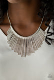 Metallic Mane - Silver Necklace - Paparazzi Accessories