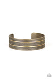 Patterned Plains - Brass Bracelet - Paparazzi Accessories