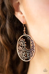 Get Into VINE - Copper Earrings - Paparazzi Accessories