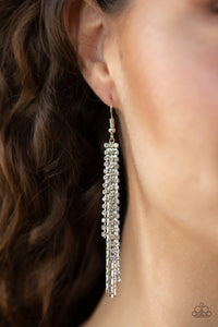 Red Carpet Bombshell - White Earrings - Paparazzi Accessories