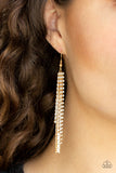 Red Carpet Bombshell - Gold Earrings - Paparazzi Accessories