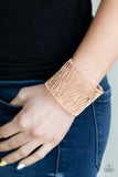 Work For WIRE - Rose Gold Bracelet - Paparazzi Accessories