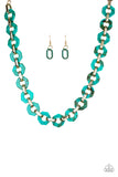 Fashionista Fever - Blue Necklace - Paparazzi Accessories