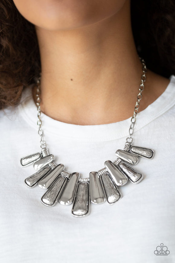 MANE Up - Silver Necklace - Paparazzi Accessories