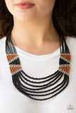 Kickin It Outback - Black Necklace - Paparazzi Accessories