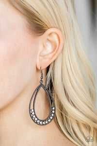 Glitz Fit - Black Earrings - Paparazzi Accessories