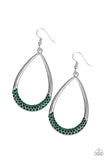 Take A Dip - Green Earrings - Paparazzi Accessories