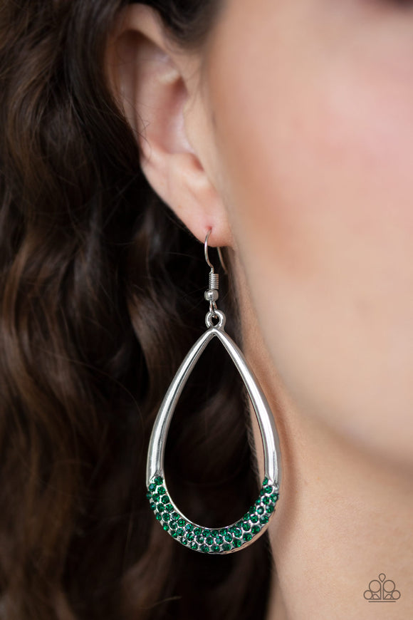 Take A Dip - Green Earrings - Paparazzi Accessories