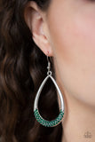Take A Dip - Green Earrings - Paparazzi Accessories