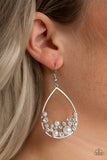 Town Car - White Earrings - Paparazzi Accessories