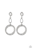 On The Glamour Scene - White Earrings - Paparazzi Accessories